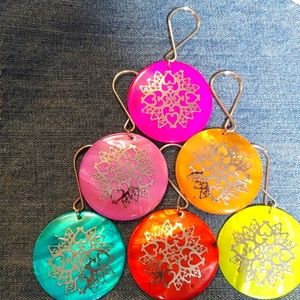 Silver Accented Shell Keychains.